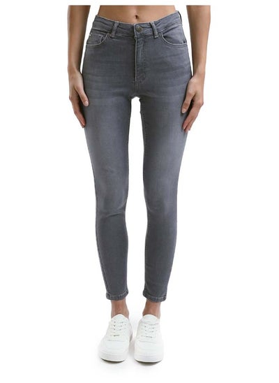 Buy Feminine Grey Skinny Jeans with Five Pockets in Egypt