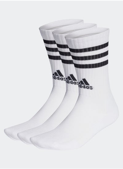 Buy 3-Stripes Cushioned Crew Socks 3 Pairs in Egypt