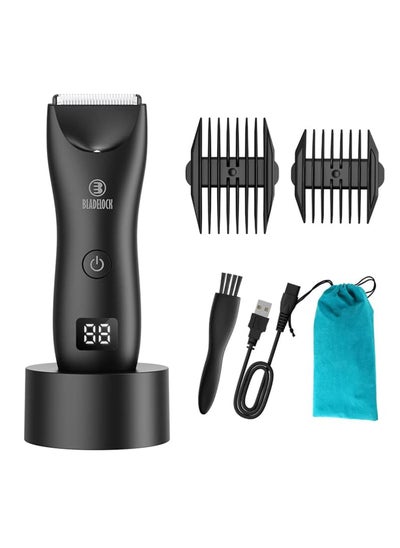 Buy Body Hair Trimmer with LED Display Shaver for Men Ceramic Blade Low Noise Waterproof in UAE