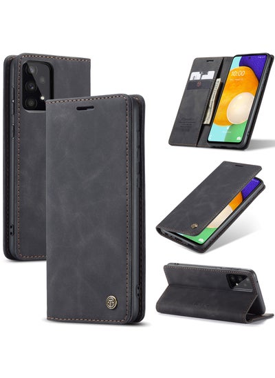 Buy CaseMe Samsung Galaxy A53 5G Case Wallet Case Book Folding Flip Folio Case with Magnetic Kickstand Card Slots Protective Cover - Black in Egypt