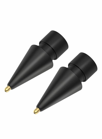 Buy Replacement Tips for Apple Pencil, 2 Pack Compatible with Apple Pencil 2nd Gen and 1st Gen, No Wear Out Fine Point Precise Control Pen Like Nibs for Apple Pencil (Black 1.8mm) in Saudi Arabia