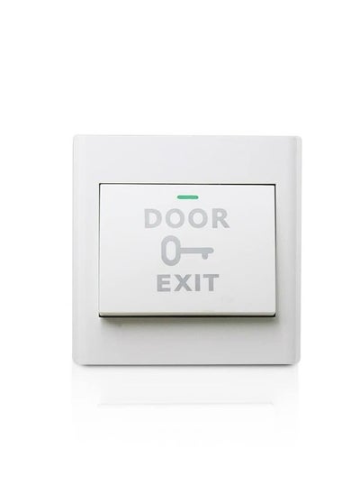 Buy Door Exit Push Button K5 Control Switch White, Flame-retardant Panel Output NO/COM for Access Control Door Release and Electronic Locks in UAE