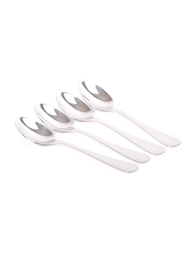 Buy Tea spoon set 4 pieces silver in Saudi Arabia