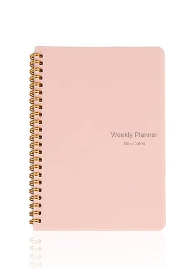 Buy Daily Weekly Plan Schedule Organizer Notebook Weekly Goal Habit Schedule Office School Supplies, Pink in UAE