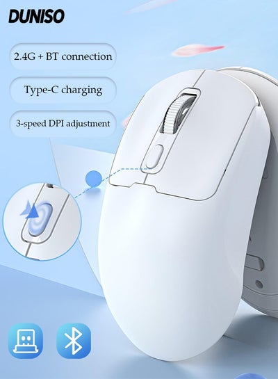 Wireless Bluetooth Mouse, Slim Dual Mode (Bluetooth+ USB) 2.4GHz ...