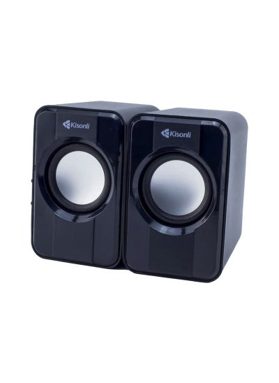 Buy Kisonli SPeaker 2.0 Multimedia USB Powered And Volume Control Speaker Suitable for Laptop Desktop S-444 in Saudi Arabia