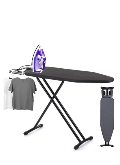 Buy Ironing board and board with Black heat resistant cover in Saudi Arabia