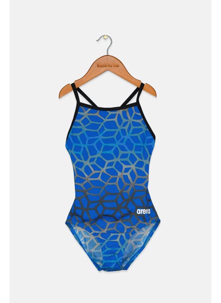 اشتري Women Allover Print One Piece Swimsuit, Blue Combo في السعودية