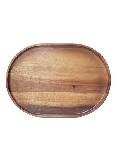 Buy Acacia oval serving tray wooden board tableware cheese platter serving plate  - AC3625 in UAE