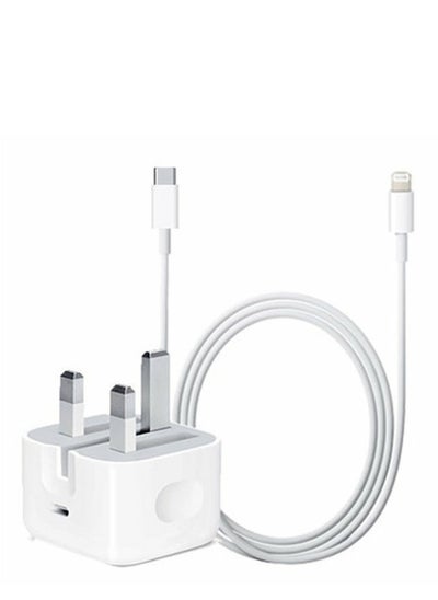 اشتري Compatible with Apple 20W Usb-C Power Adapter Iphone 13 SERIES - Ipad Pro White في الامارات