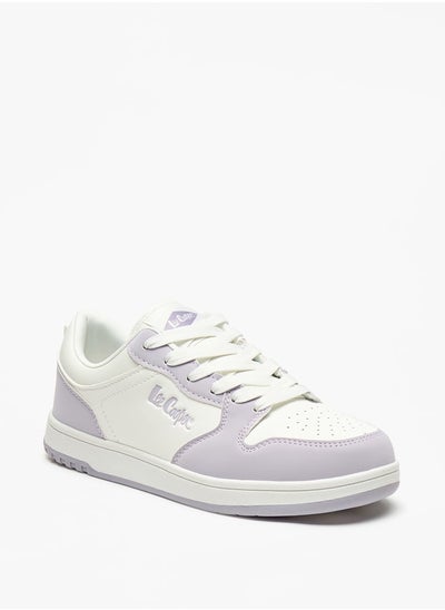 Buy Women's Colourblock Low Ankle Sneakers with Lace-Up Closure in Saudi Arabia