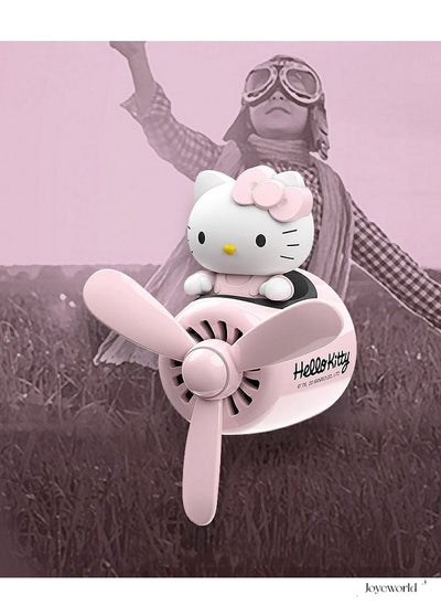 Buy Hello Kitty Pilot Car Air Freshener Perfume Fragrance Car Accessories Interior Decoration Rotating Propeller Magnetic Design in Saudi Arabia