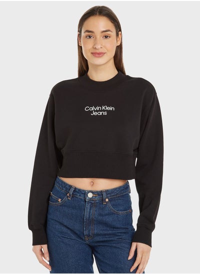 Buy Logo Detail Sweatshirt in Saudi Arabia