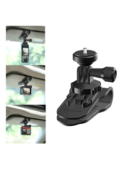 Buy Car Sun Visor Mount, RC Car Sun Visor Mount Adjustable Holder, for GoPro/for Insta360 X3/GO 3/ONE X2/ONE RS/GO 2/Osmo Action 4 Camera Mount Clamp Mount, with 1/4" Screw Adapter Accessories in UAE