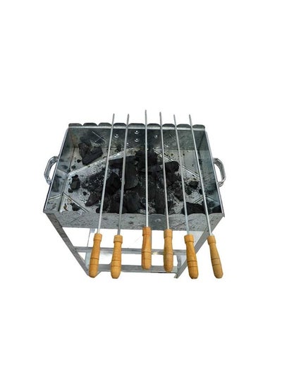 Buy Complete grilling set consisting of stainless raised grill + skewers + net + fully handmade hobby in Egypt