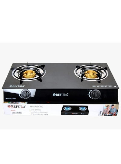 Buy Two Burner Gas Stover w/ Auto Ignition | Glass Top | Compact Design | RE-8006 | Kitchen Appliances | in Saudi Arabia
