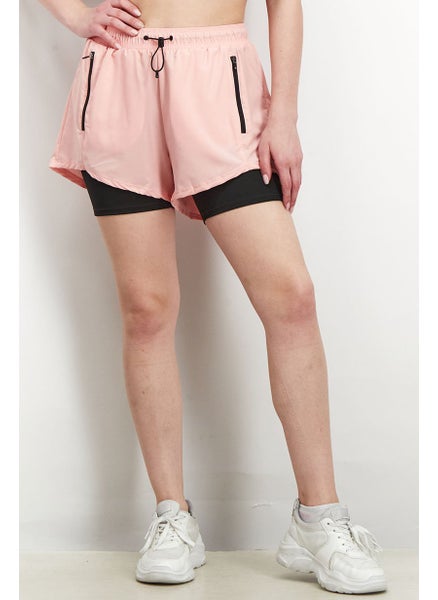 Buy Women Sportswear Fit Running Short, Pink in UAE