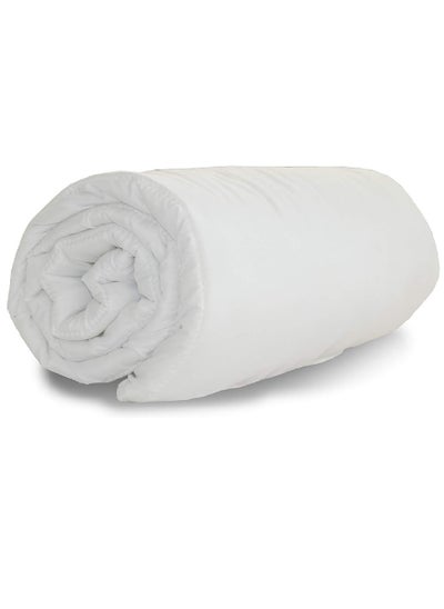 Buy Soft Solid Double Size Duvet Microfiber White 240x260cm in UAE