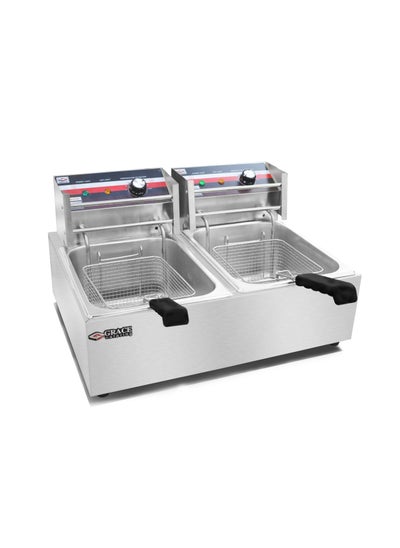 Buy Grace Countertop Double Fryer  12L 5kW in UAE