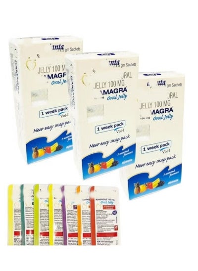 اشتري ORIGNAL Kamagrea Oral JELLY 21 sachets 3 box OFFER Top Reviewed في الامارات