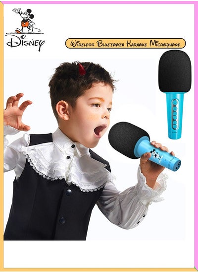 Buy Disney Mickey Mouse Microphone Bluetooth Speaker Large Volume Karaoke Audio Player with Sound Effects in Saudi Arabia