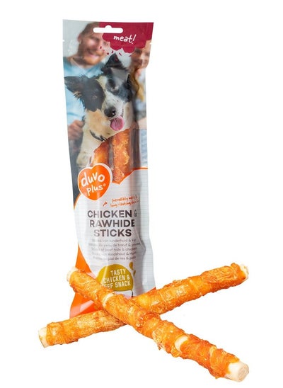 Buy Meat Chicken & Rawhide Sticks For Dogs 2Pc in UAE