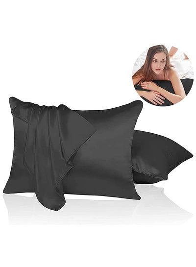 Buy 2-Piece Sheet Luxury Silky Satin Pillow Case Set in Saudi Arabia