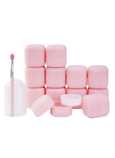 اشتري 0.25 oz（7g） Empty Lip Balm Square Containers Tubes Refillable Lipstick 12 Pieces for Lip Gloss & BPA FREE Make Natural Lip Balm Lip Care (Pink) في الامارات