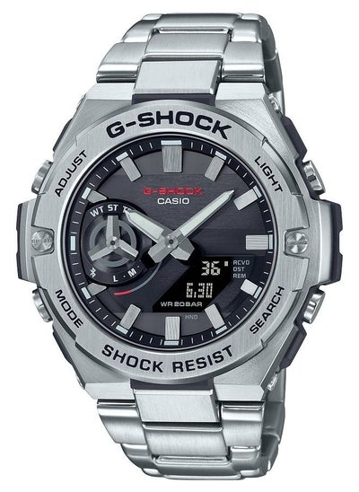 Buy Casio Men Watch G-Shock G-Steel Solar Power Digital Analog Black Dial Stainless Steel Band GST-B500D-1ADR. in Saudi Arabia