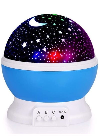 Buy Toys for 2-7 Year Old Girls Baby Night Light with Projector 360 Degree Rotation 4 LED Bulbs 9 Light Color Changing USB Cable Best Night Lights for Kids Adults and Nursery Decor blue in UAE