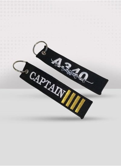 Buy A 340 Captain 4 Bars Fabric Keychain in UAE