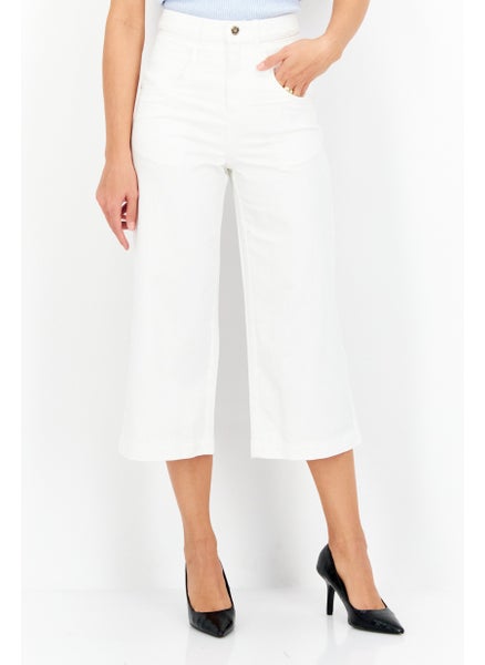 اشتري Women Skinny Fit Textured Denim Jeans, White في الامارات