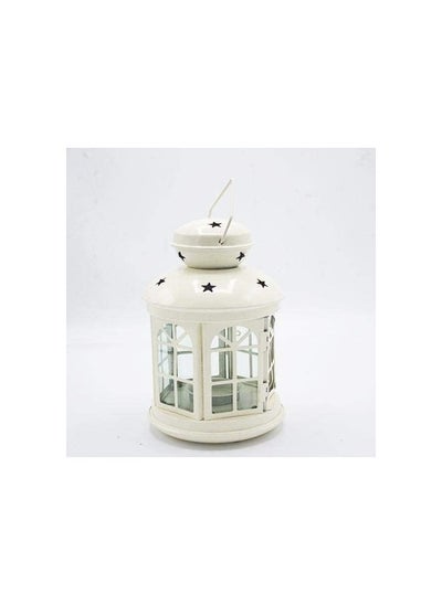 Buy Decorative white lantern made of glass, metal, high material, different design and distinctive shape in Egypt