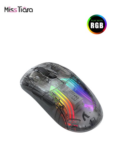 Buy Three Modes Transparent Gaming Mouse with RGB Light Effect in UAE