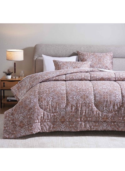 اشتري Conscious Eucacel Willow 3-Piece Comforter Set 240X260Cm - Brown في الامارات