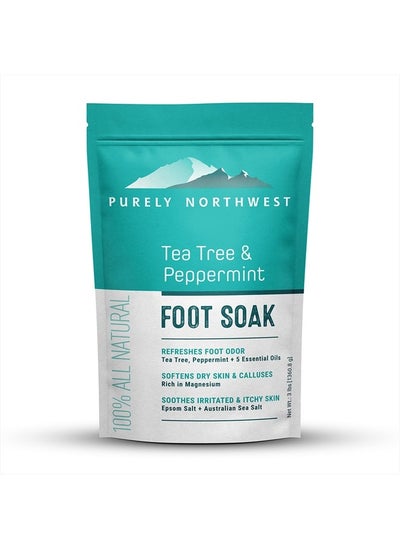 Buy 3 Pounds-Tea Tree, Peppermint, Foot Soak | MSM with Epsom Salt Soothes Burning & Itching from Athletes Foot & Foot Odors-Softens Dry Calloused Heels Made by Purely Northwest in UAE