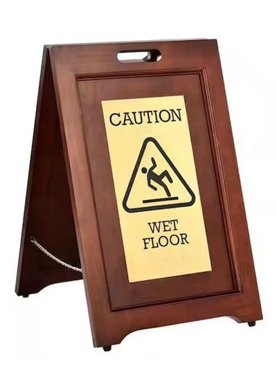 اشتري Commercial Wooden Caution Board Wet Sign في الامارات