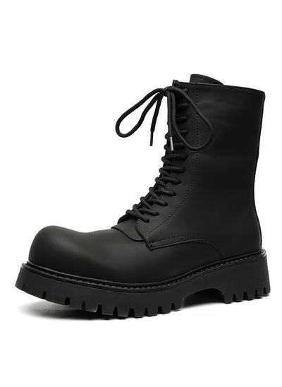 Buy New Youth Fashion Thick Sole High Top Boots in Saudi Arabia