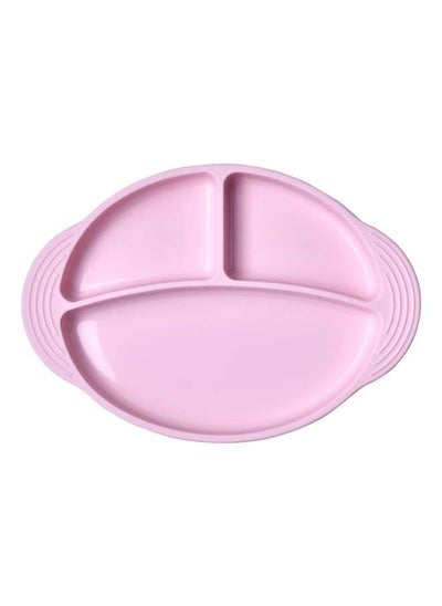 Buy Kids' Divided Dinner Plates 27 x 19 x 3.5 cm Baby Pink in UAE