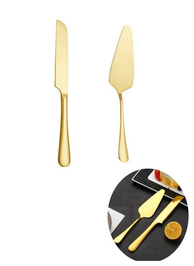 Buy Stainless Steel Gold Plated Cake Spatula in Saudi Arabia