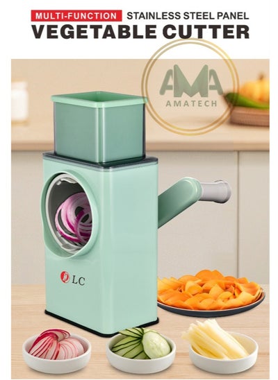 Buy Multifunctional Manual Vegetable Slicer Light Green/Silver 0.95kg in Saudi Arabia