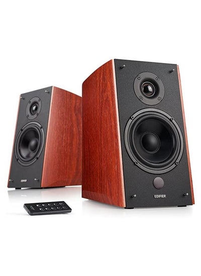 Buy Edifier R2000DB Powered Bluetooth Bookshelf Speakers - Near-Field Studio Monitors - Optical Input - 120 Watts RMS - BROWN in UAE