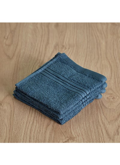 اشتري Essential 4-Piece Carded Face Towel Set 30 x 30 cm في السعودية