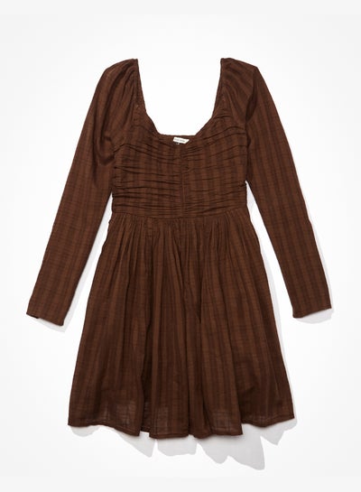 Buy AE Ruched Long-Sleeve Mini Dress in Egypt