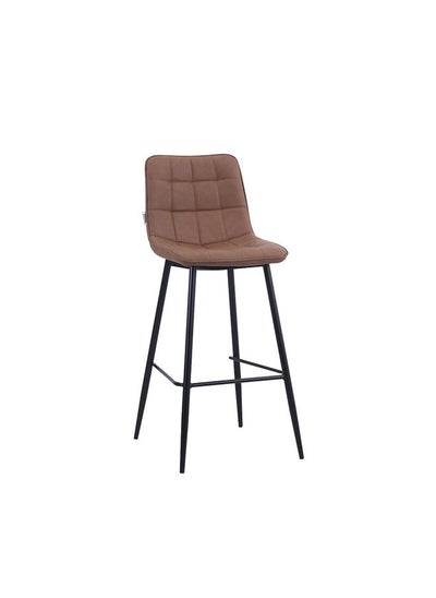 اشتري Dantrix Bar Stool Kitchen Counter Height Bar Stool With Footrest High Chair Furniture For Dining Room Kitchen BarL 41 x W 56 x H 104.5 cm Brown في الامارات