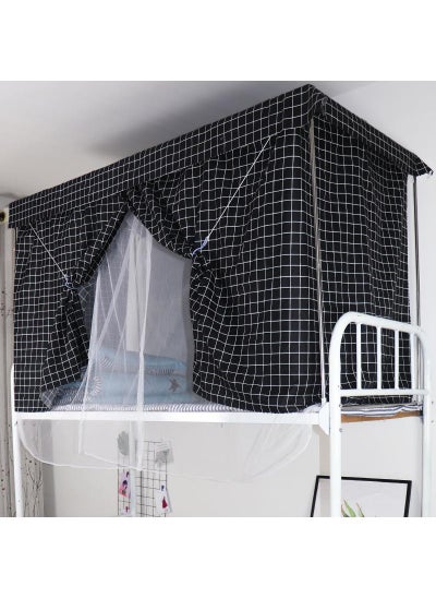 Buy Student Mosquito Nets With Bracket Dormitories Fully Shaded Bed Curtains Zippered Mosquito Nets Student Sleep Privacy Protection Bed Canopy Tent Curtain Blackout Curtain in Saudi Arabia