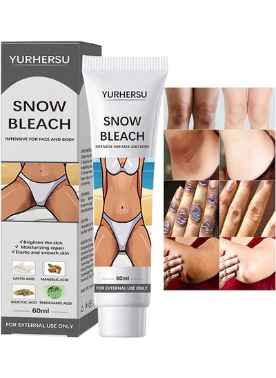 Buy Snow Bleach Cream For Private Part Underarm Whitening, Dark Skin Bleaching Cream For Dark Spots, Face And Body Skin Lightening Bleaching Cream For Intimate Areas Brightening in Saudi Arabia