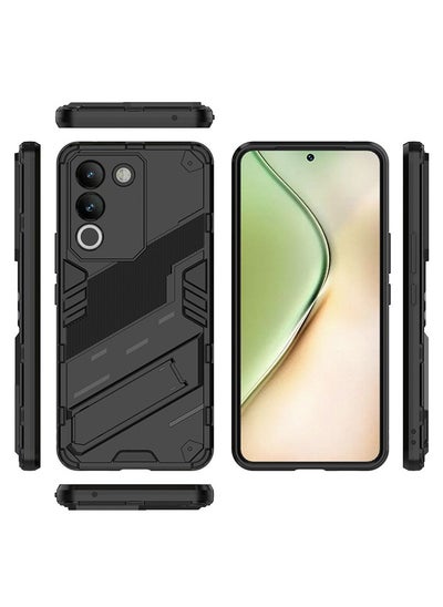 اشتري Phone Case for vivo V30 Lite 2in1 TPU+PC Dual Layer Combo Shockproof Ultra-Thin Protective Phone Back Cover with Kickstand في السعودية