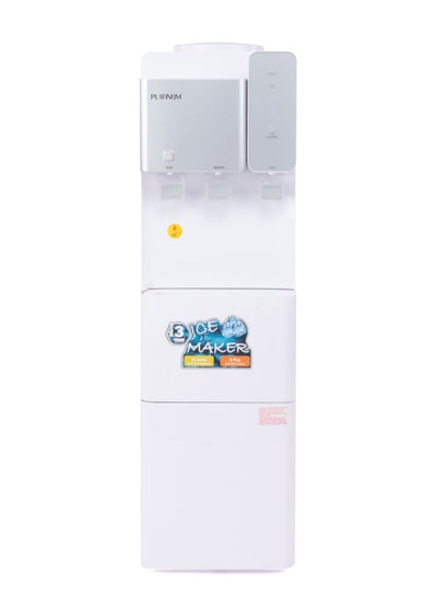 Buy Platinum 85W Water Dispenser with Ice Maker and Safety Lock White and Silver in Saudi Arabia
