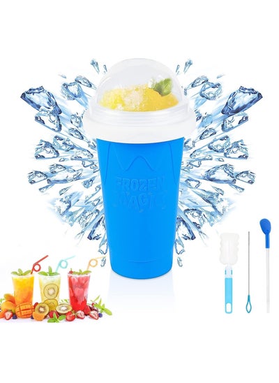 اشتري Slushie Maker Cup - TIK TOK Quick Frozen Magic Cup, Double Layers Slushie Cup, DIY Homemade Squeeze Icy Cup, Fasting Cooling Make And Serve Slushy Cup For Milk Shake, Smoothie في الامارات